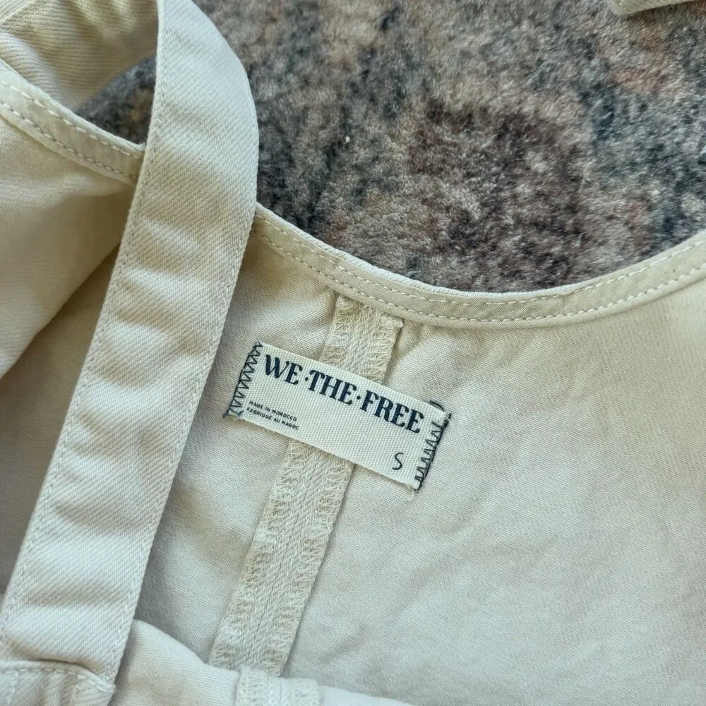 Free People We The Free High Roller Jumpsuit In Cream Size Small